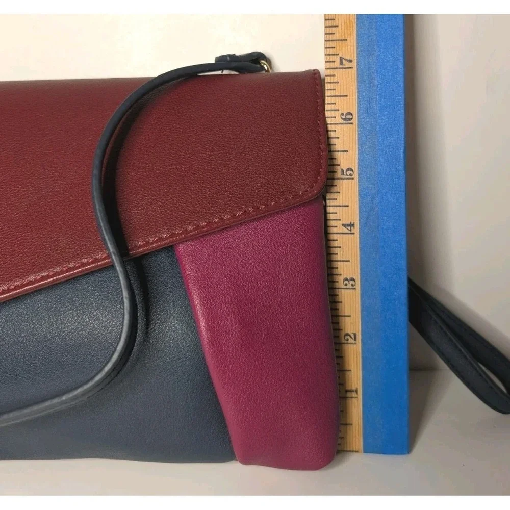 NWT‎ Emperia Color Block Clutch Bag Multi Color Faux Leather Crossbody Wristlet